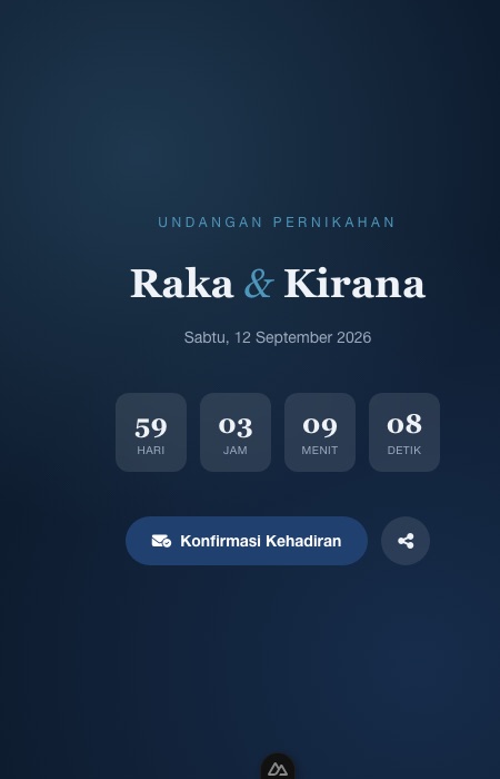 Preview template Mutiara Biru